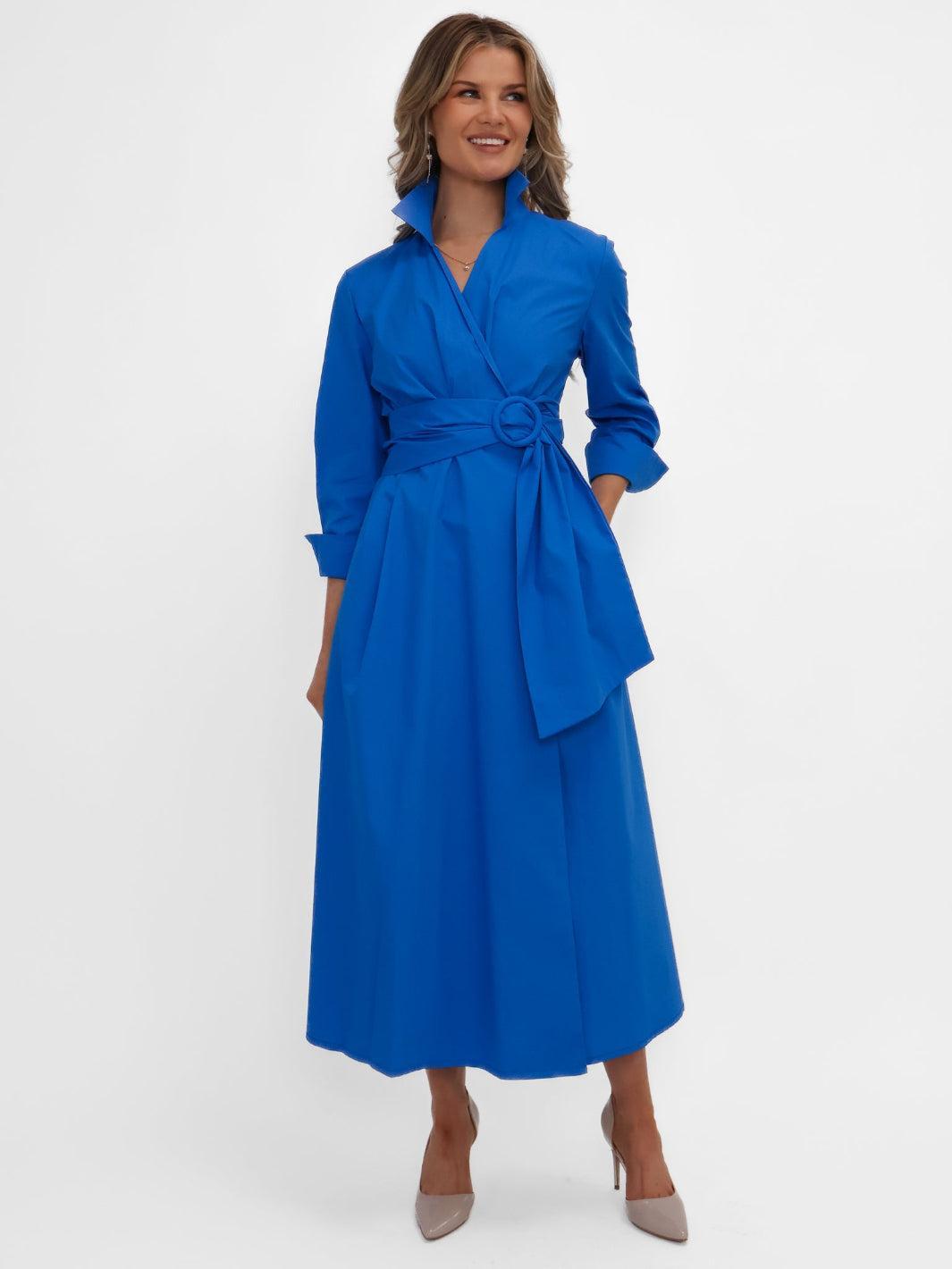 Kate & Pippa Penelope Midi Dress In Blue-Kate & Pippa