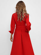 Kate & Pippa Penelope Midi Dress In Red-Kate & Pippa