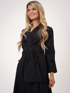 Kate & Pippa Penelope Taffeta Maxi Dress In Black-Kate & Pippa Autumn/Winter Ladies Clothing