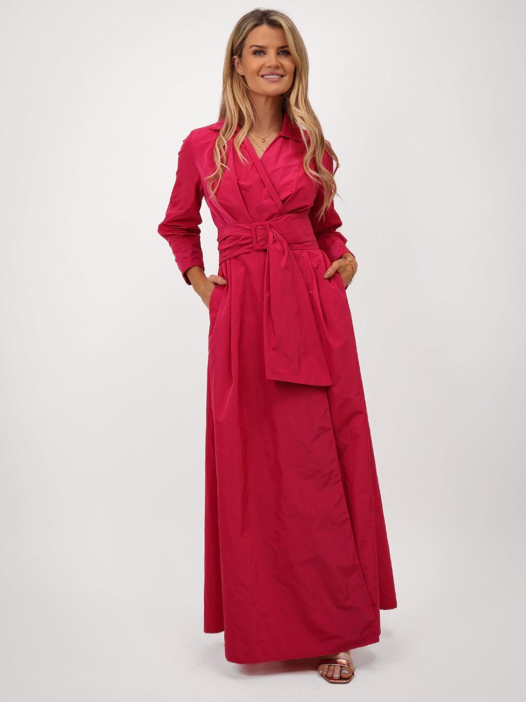 Kate & Pippa Penelope Taffeta Maxi Dress In Pink-Kate & Pippa Autumn/Winter Ladies Clothing