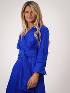 Kate & Pippa Penelope Taffeta Midi Dress In Blue-Kate & Pippa Autumn/Winter Ladies Clothing