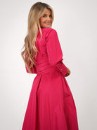 Kate & Pippa Penelope Taffeta Midi Dress In Pink-Kate & Pippa Autumn/Winter Ladies Clothing