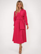 Kate & Pippa Penelope Taffeta Midi Dress In Pink-Kate & Pippa Autumn/Winter Ladies Clothing
