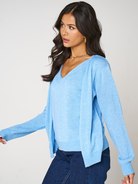 Kate & Pippa Poppy Two-In-One Cardigan In Blue-Kate & Pippa