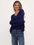 Kate & Pippa Poppy Two-In-One Cardigan In Navy-Kate & Pippa