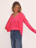 Kate & Pippa Poppy Two-In-One Cardigan In Pink-Kate & Pippa