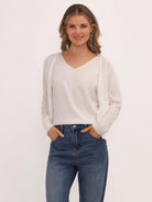 Kate & Pippa Poppy Two-In-One Cardigan In White-Kate & Pippa