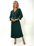 Kate & Pippa Positano Cristal Midi Dress In Green-Kate & Pippa