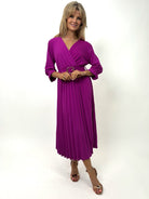 Kate & Pippa Positano Cristal Midi Dress In Magenta-Kate & Pippa