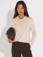 Kate & Pippa Presley Knit Top In Beige-Kate & Pippa