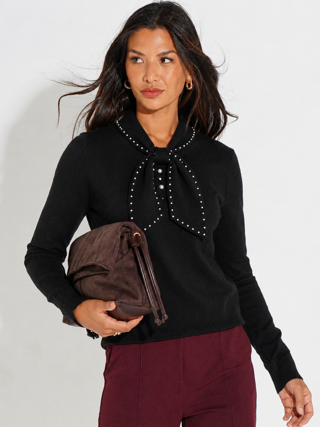 Kate & Pippa Presley Knit Top In Black-Kate & Pippa