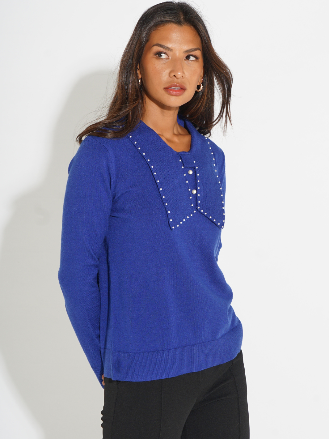 Kate & Pippa Presley Knit Top In Blue-Kate & Pippa