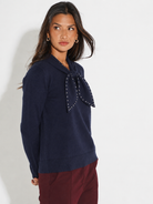 Kate & Pippa Presley Knit Top In Navy-Kate & Pippa
