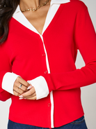 Kate & Pippa Raya Cardigan In Red-Kate & Pippa