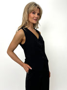 Kate & Pippa Rica Waistcoat In Black-Kate & Pippa