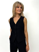 Kate & Pippa Rica Waistcoat In Black-Kate & Pippa