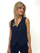 Kate & Pippa Rica Waistcoat In Navy-Kate & Pippa