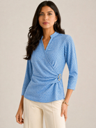 Kate & Pippa Rocco Top In Blue Print-Kate & Pippa