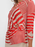 Kate & Pippa Rocco Top In Red Stripe Print-Kate & Pippa