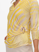 Kate & Pippa Rocco Top In Yellow Stripe Print-Kate & Pippa