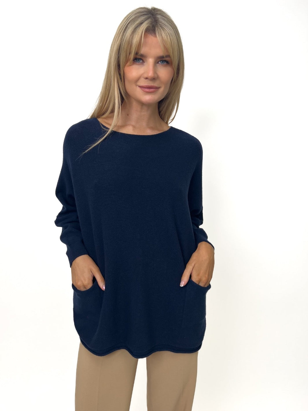 Kate & Pippa Roma Knit Jumper In Navy-Kate & Pippa