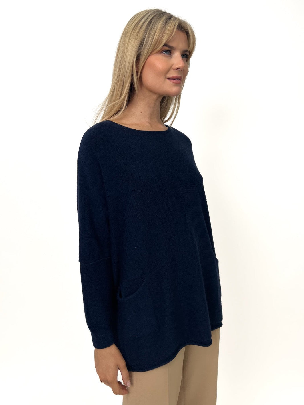 Kate & Pippa Roma Knit Jumper In Navy-Kate & Pippa