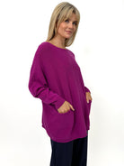 Kate & Pippa Roma Knit Jumper In Plum-Kate & Pippa