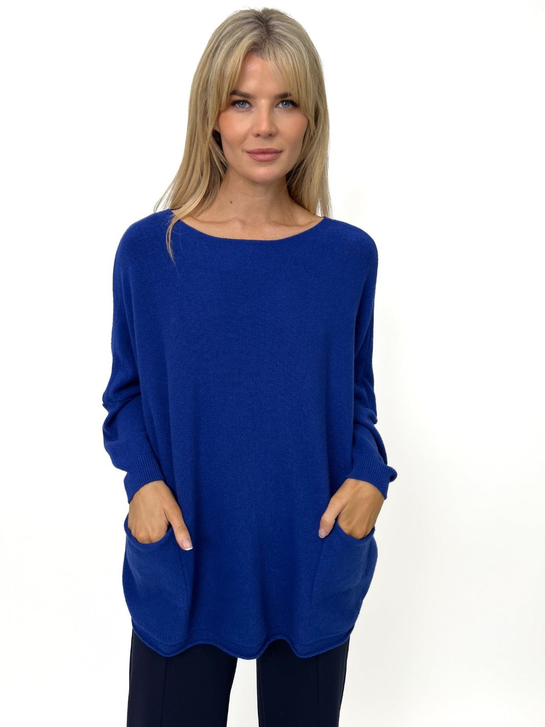 Kate & Pippa Roma Knit Jumper In Royal Blue-Kate & Pippa