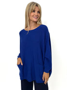 Kate & Pippa Roma Knit Jumper In Royal Blue-Kate & Pippa