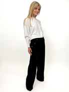 Kate & Pippa Sardinia Button Trousers In Black-Kate & Pippa