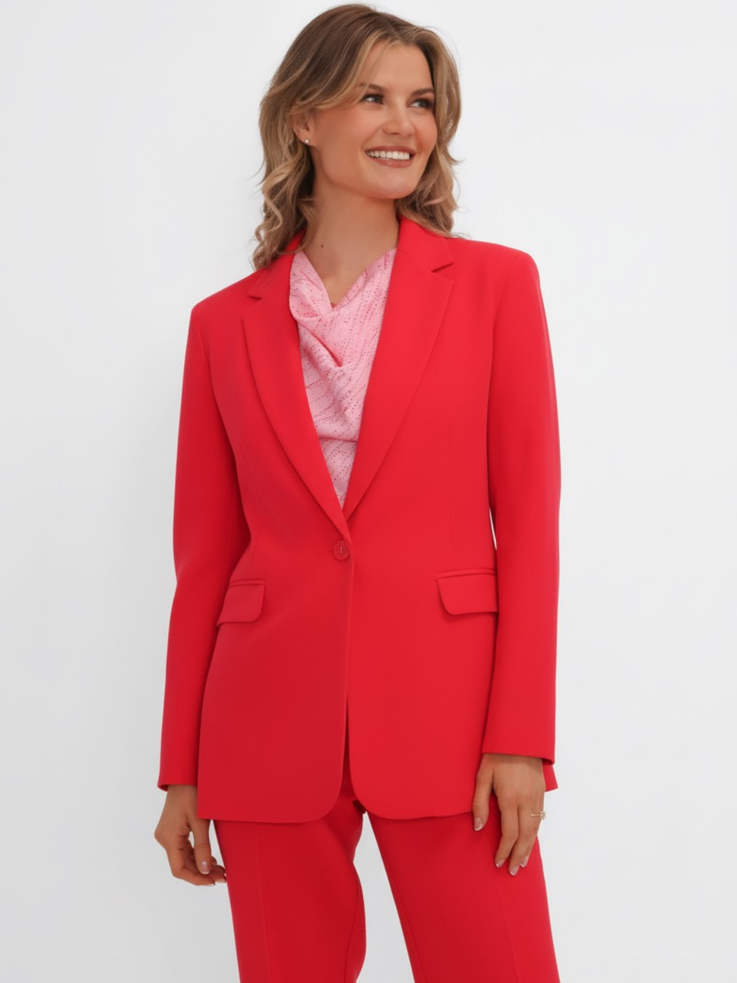 Kate & Pippa Sassari Blazer In Coral-Kate & Pippa