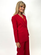 Kate & Pippa Sassari Blazer In Deep Red-Kate & Pippa