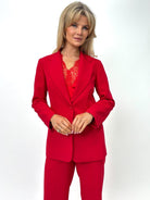 Kate & Pippa Sassari Blazer In Deep Red-Kate & Pippa