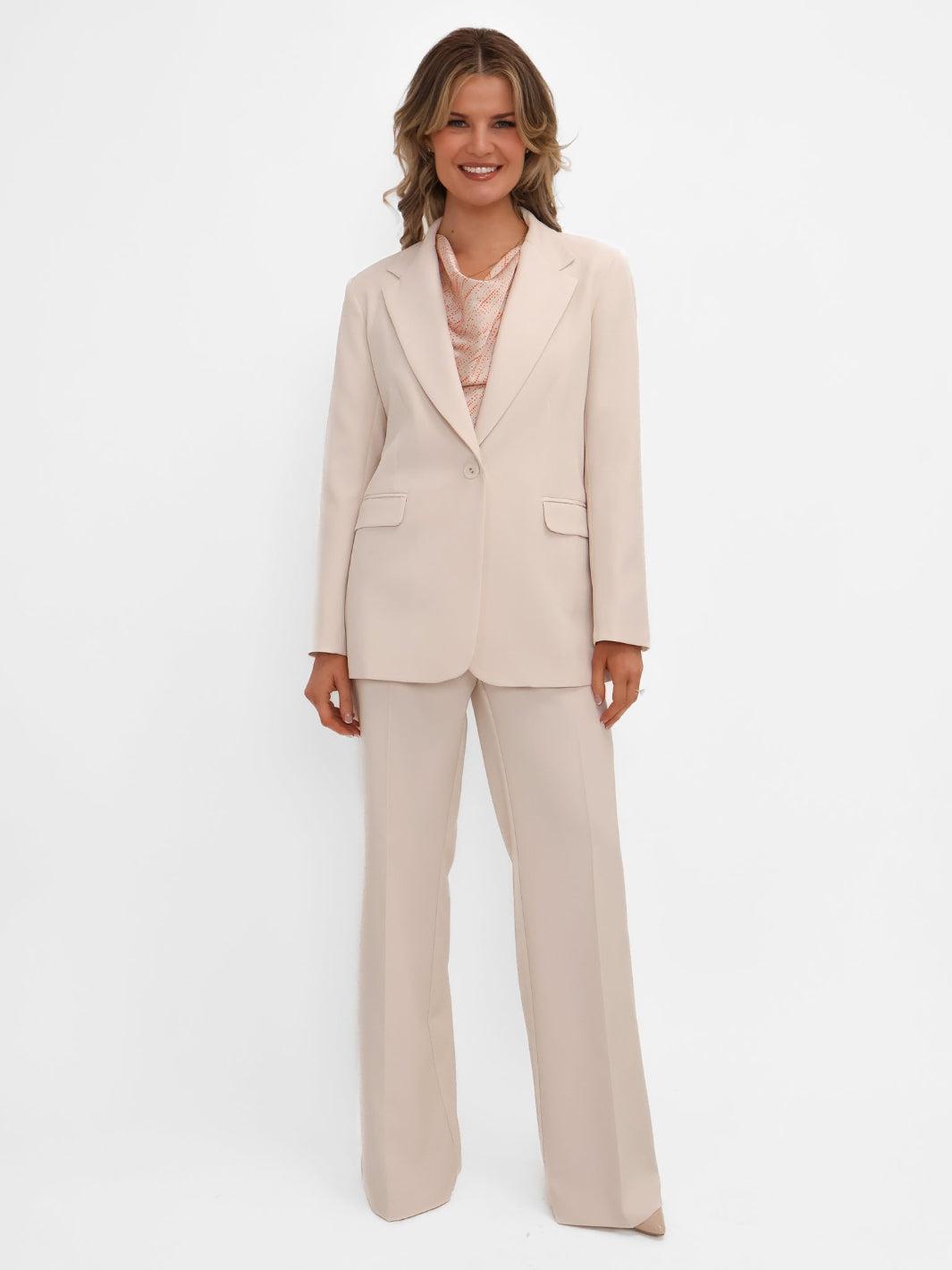 Kate & Pippa Sassari Blazer In Light Beige-Kate & Pippa