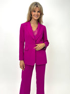 Kate & Pippa Sassari Blazer In Magenta-Kate & Pippa