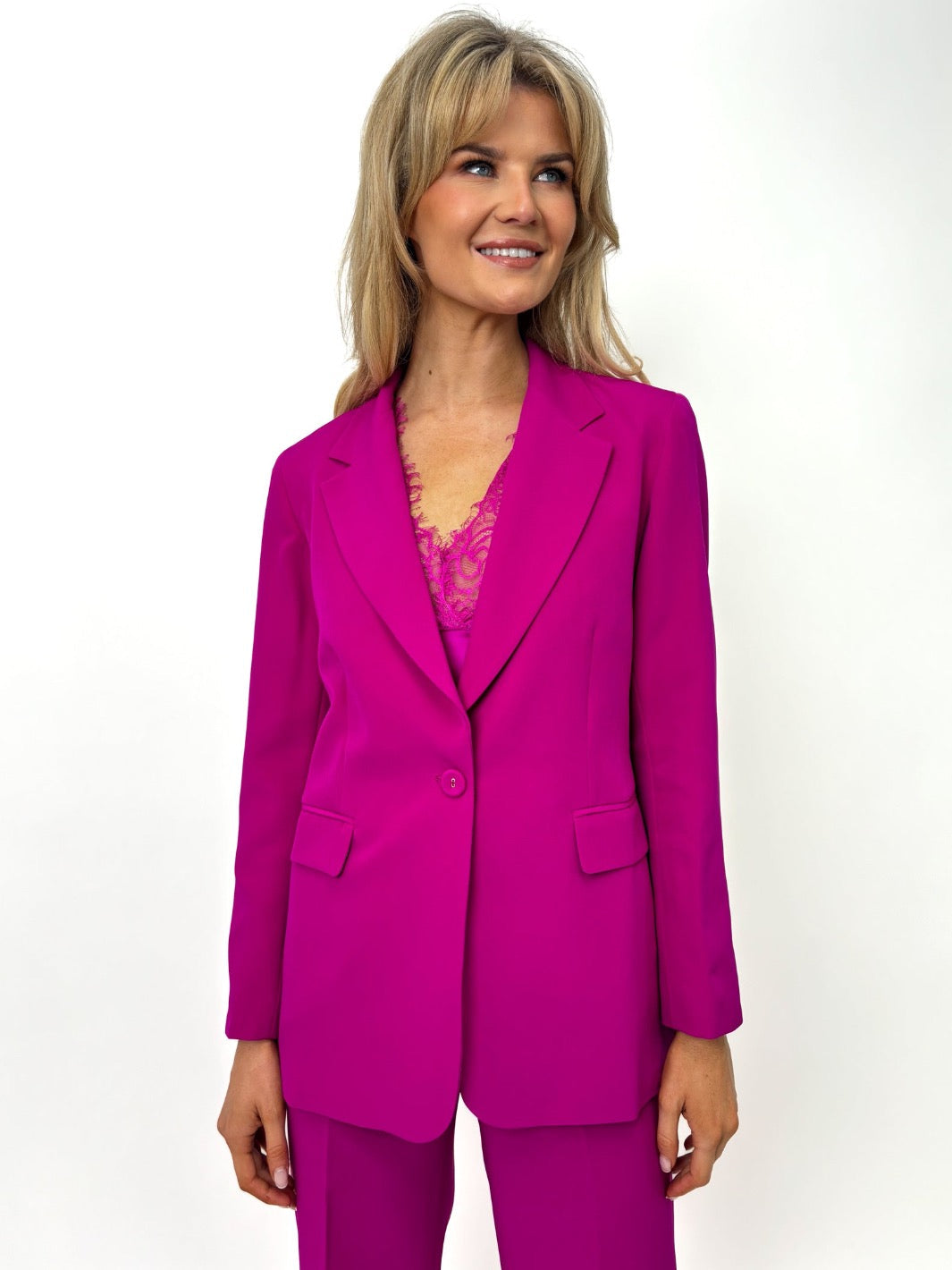 Kate & Pippa Sassari Blazer In Magenta-Kate & Pippa