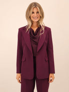 Kate & Pippa Sassari Blazer In Mulberry-Kate & Pippa
