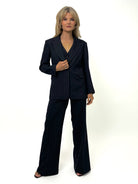 Kate & Pippa Sassari Blazer In Navy Pinstripe-Kate & Pippa