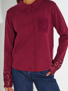 Kate & Pippa Shyloh Cardigan In Plum-Kate & Pippa