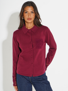 Kate & Pippa Shyloh Cardigan In Plum-Kate & Pippa