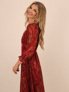 Kate & Pippa Streasa Midi Dress In Red-Kate & Pippa