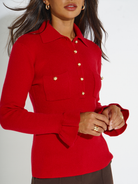Kate & Pippa Sutton Knit Top In Red-Kate & Pippa