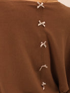 Kate & Pippa Venice Bow Knit In Mocha-Kate & Pippa