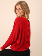 Kate & Pippa Venice Bow Knit In Red-Kate & Pippa