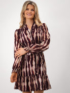 Kate & Pippa Venus Mini Dress In Purple Print-Kate & Pippa Autumn/Winter Ladies Clothing