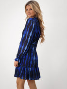 Kate & Pippa Venus Mini Dress In Royal Blue Print-Kate & Pippa Autumn/Winter Ladies Clothing