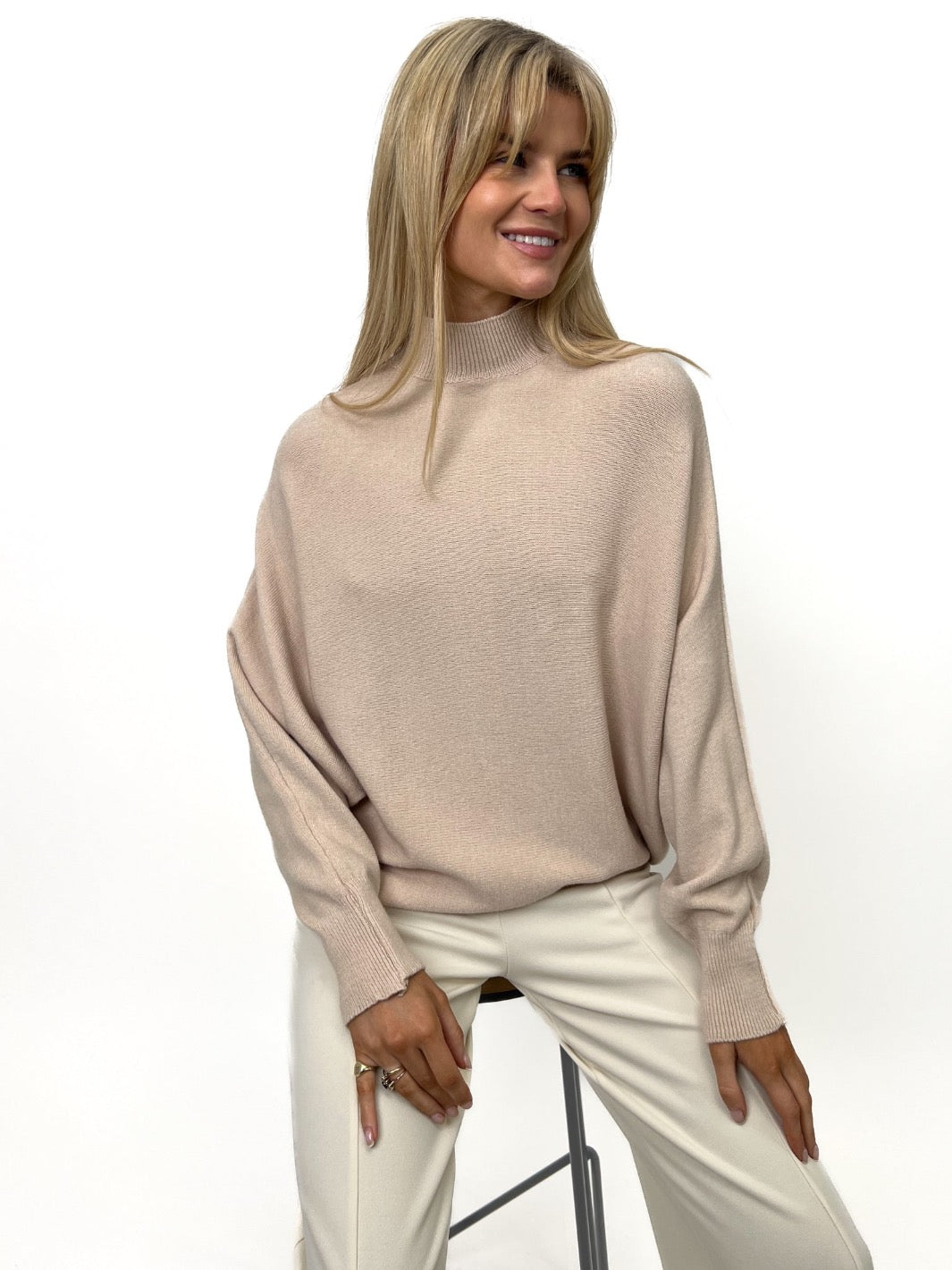 Kate & Pippa Verona Knit Jumper In Beige-Kate & Pippa