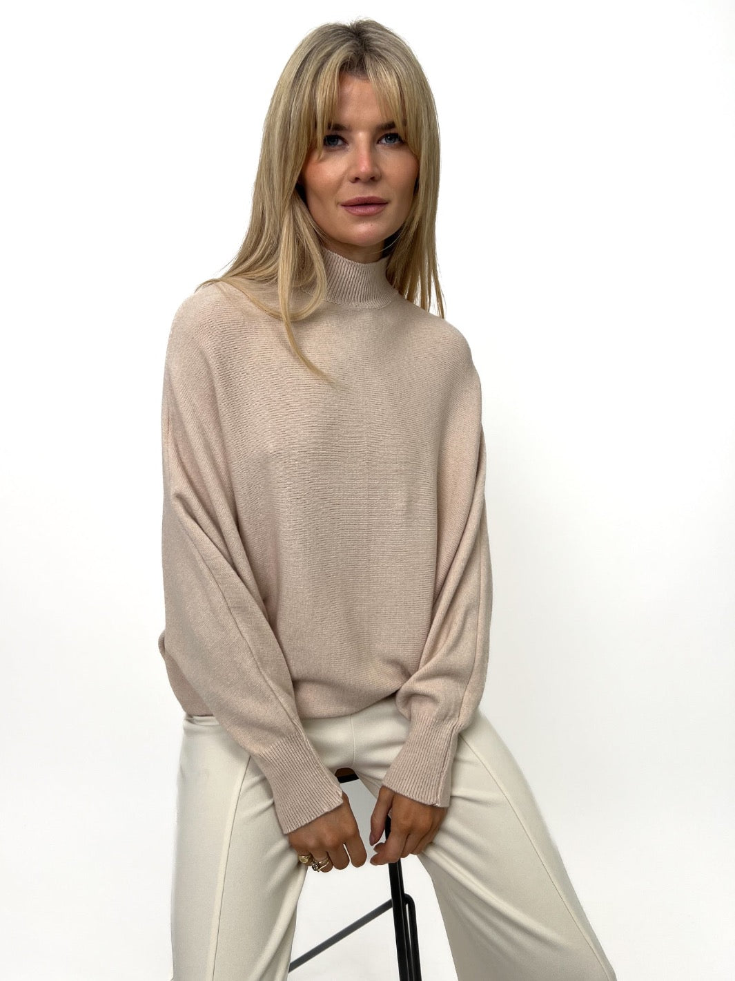 Kate & Pippa Verona Knit Jumper In Beige-Kate & Pippa