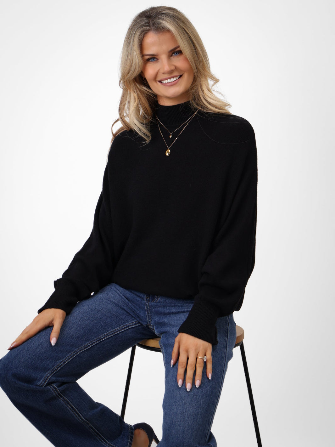 Kate & Pippa Verona Knit Jumper In Black-Kate & Pippa Autumn/Winter Ladies Clothing