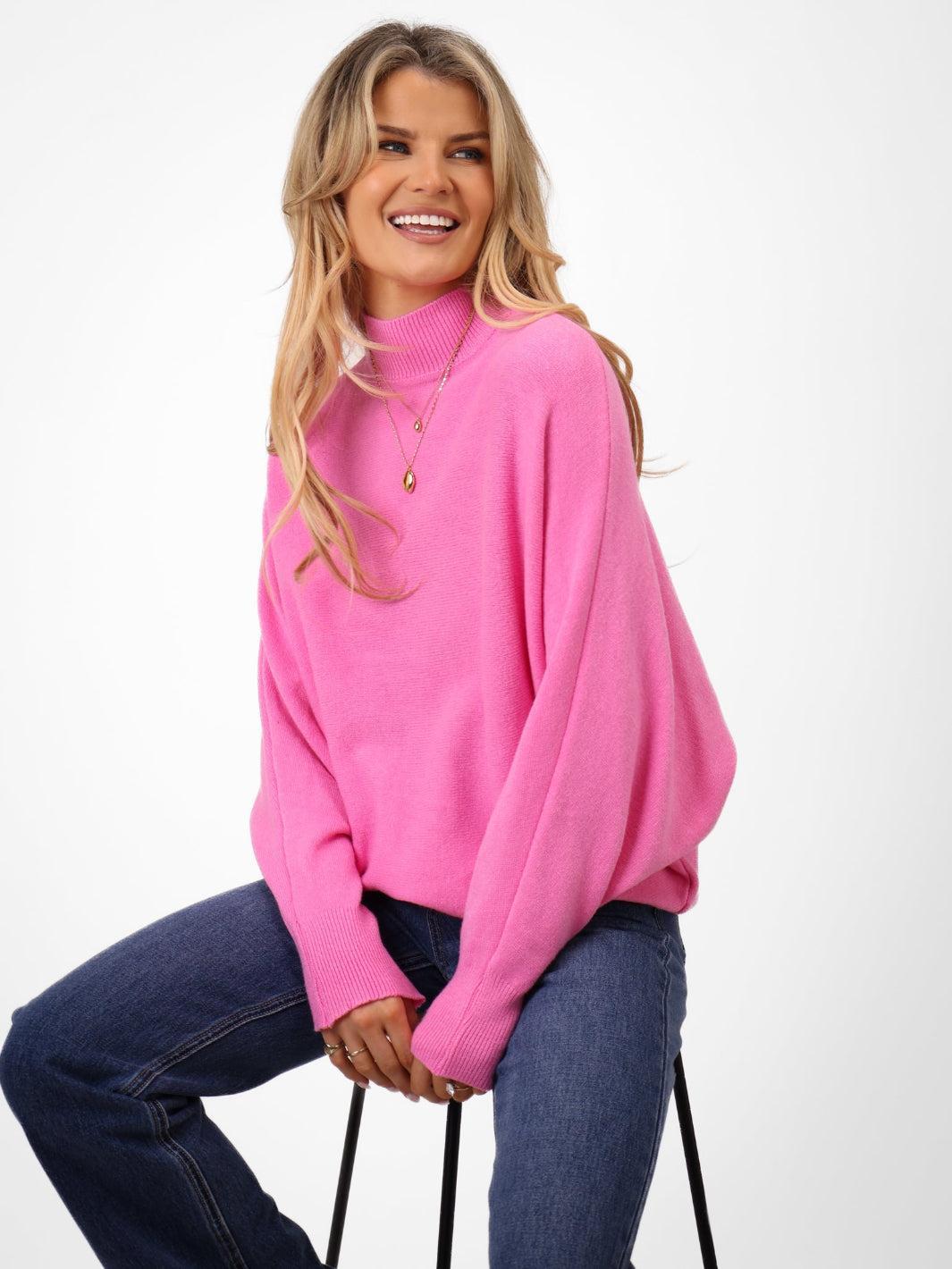 Kate & Pippa Verona Knit Jumper In Pink-Kate & Pippa Autumn/Winter Ladies Clothing
